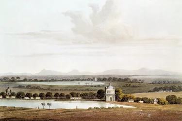 Deuxième vue vers le nord depuis la pagode près de Conjeveram, de 